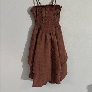 Brown Smocked Dress
